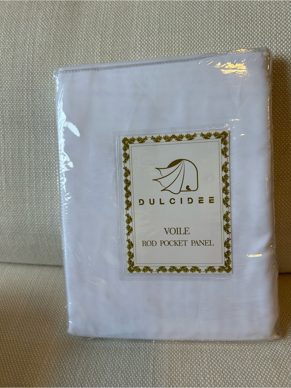 DULCIDEE Voile Sheer White 84” Rod Pocket Panels, Two NWT